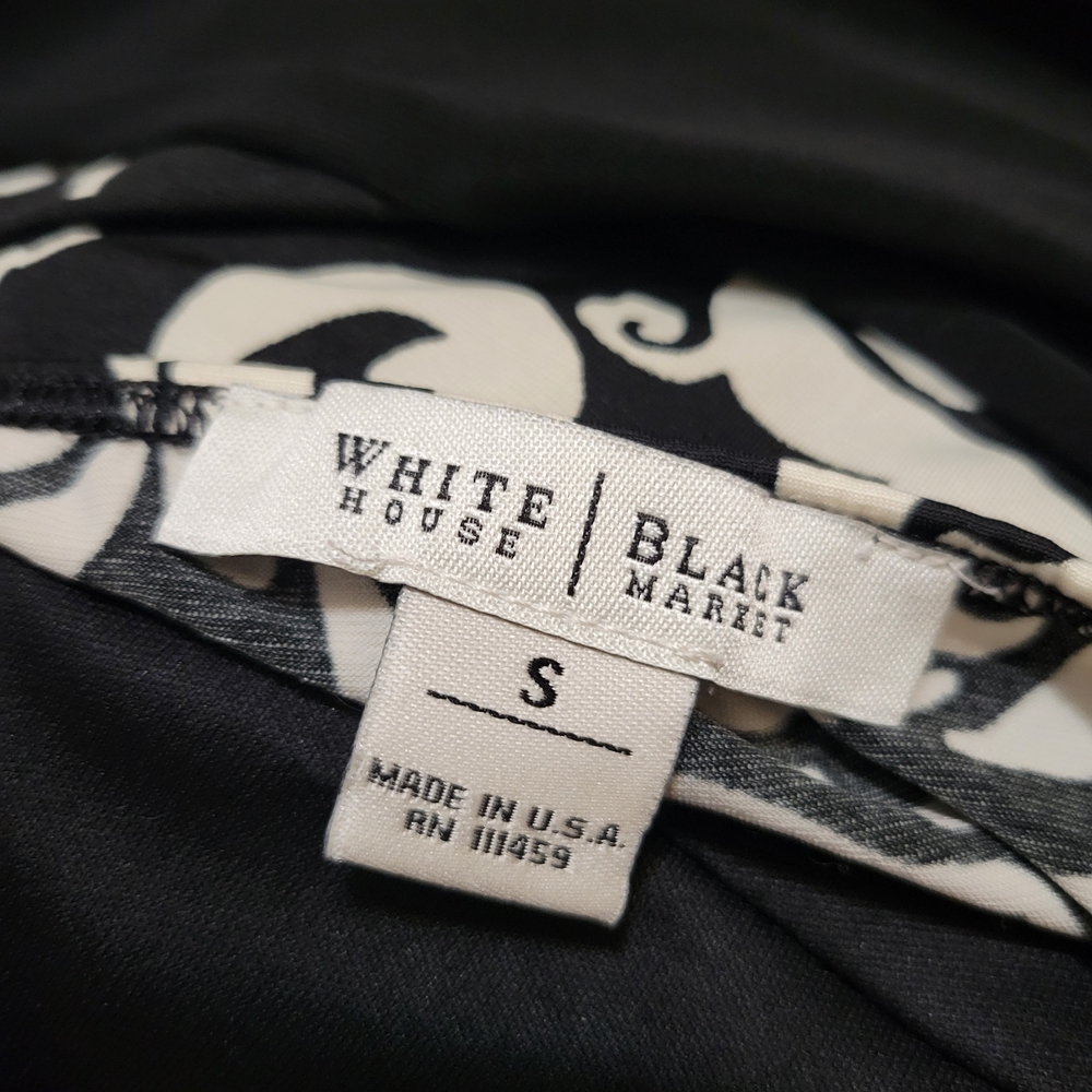 White House Black Market Black and White Backless Dress - Picture 3 of 4